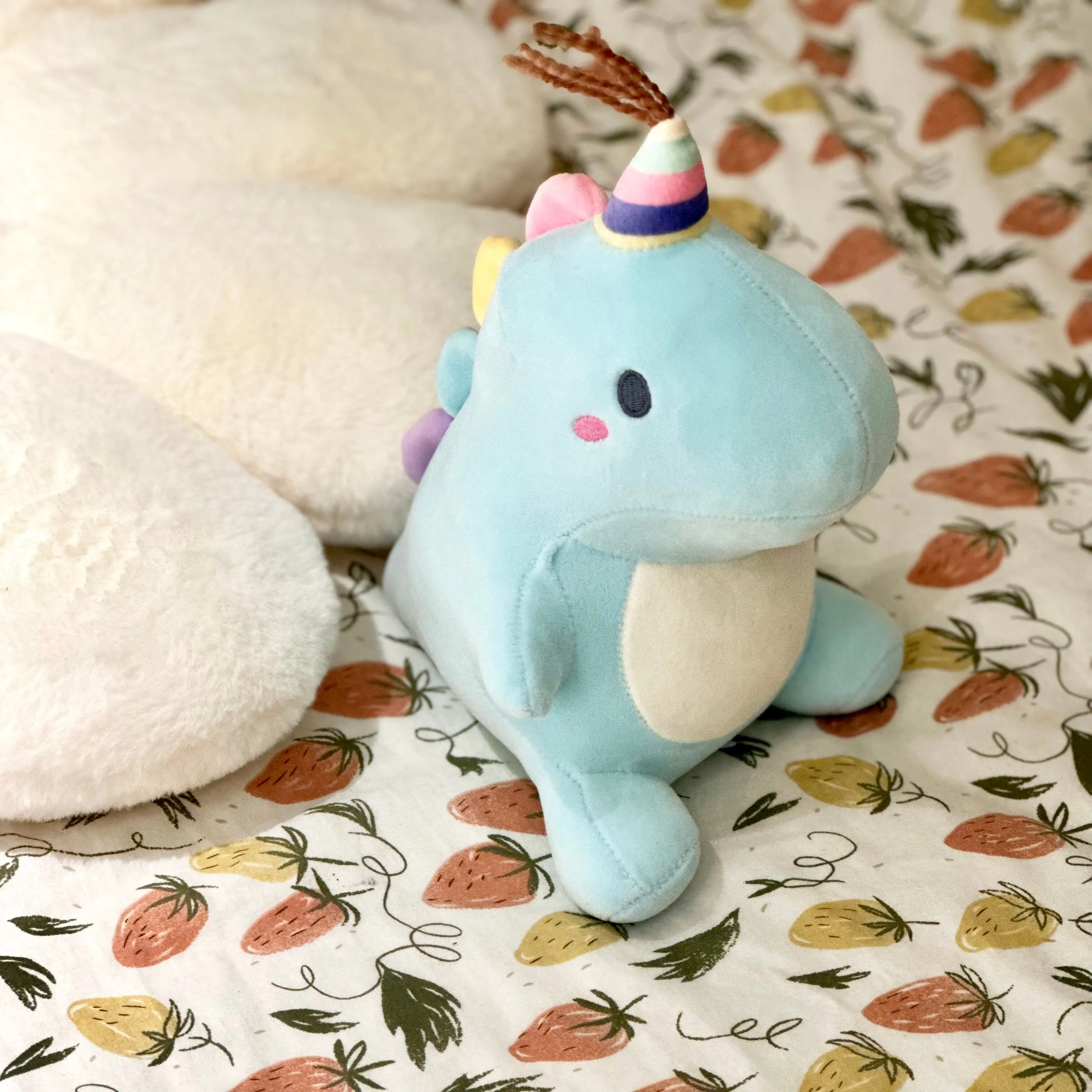 30cm Blue Cute Dinosaur Plush Toy Home Decorative Pillow Back Birthday Christmas Gift Girl Toy