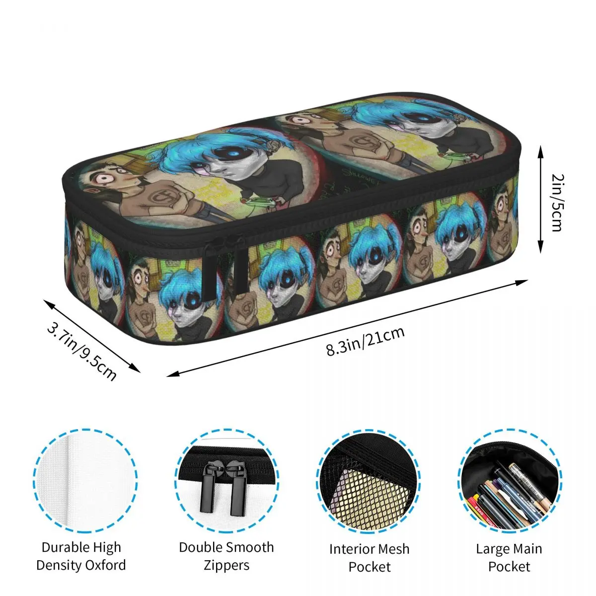 Game Sally Face Terror Adventure Pencil Cases for Students Pen Box Pencil Bag Big Capacity Pencil Pouch Pen Holder