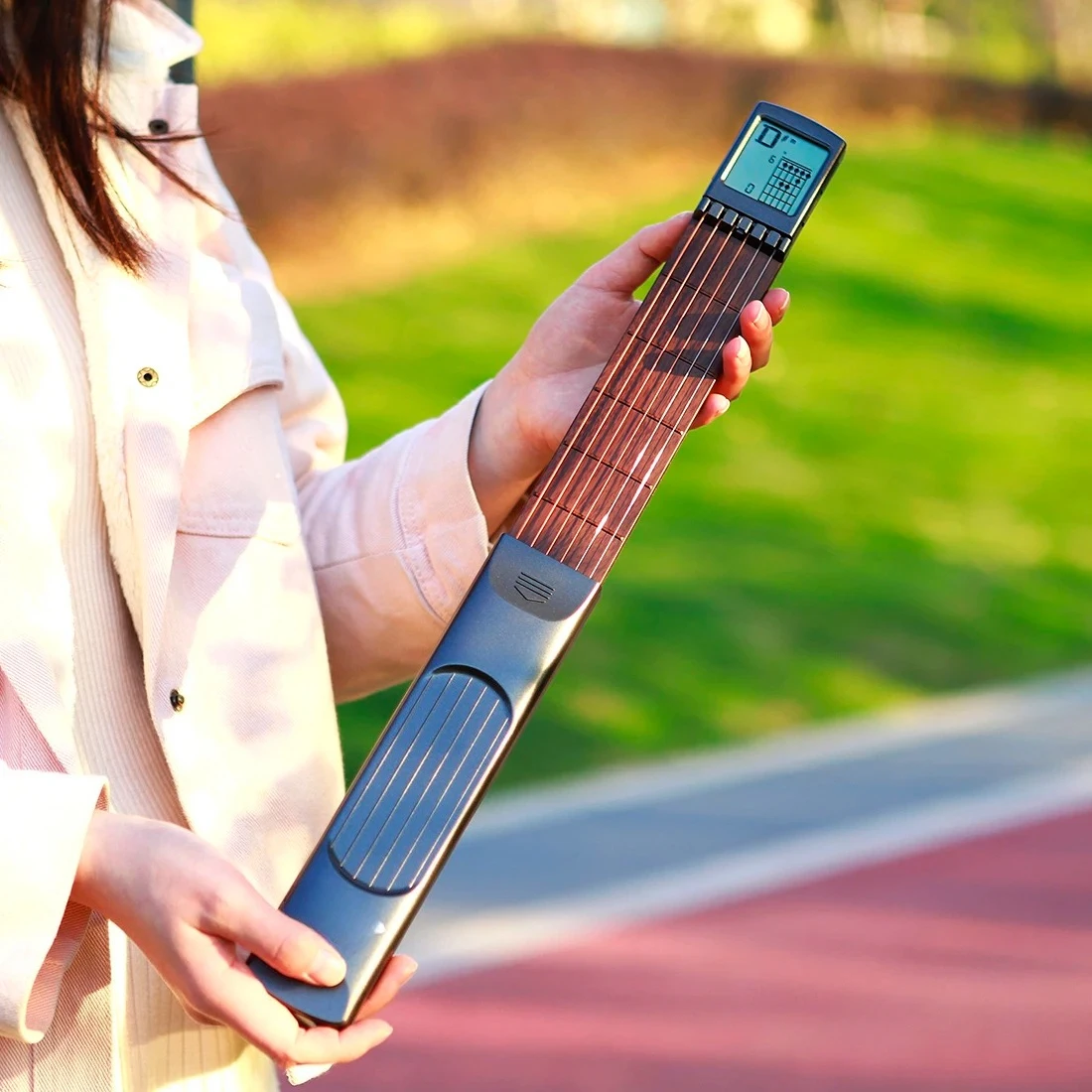 

6-String Guitar Portable Chord Trainer 6-Fret Guitar Finger Trainer With screen display Beginner Tool And Progressives Training