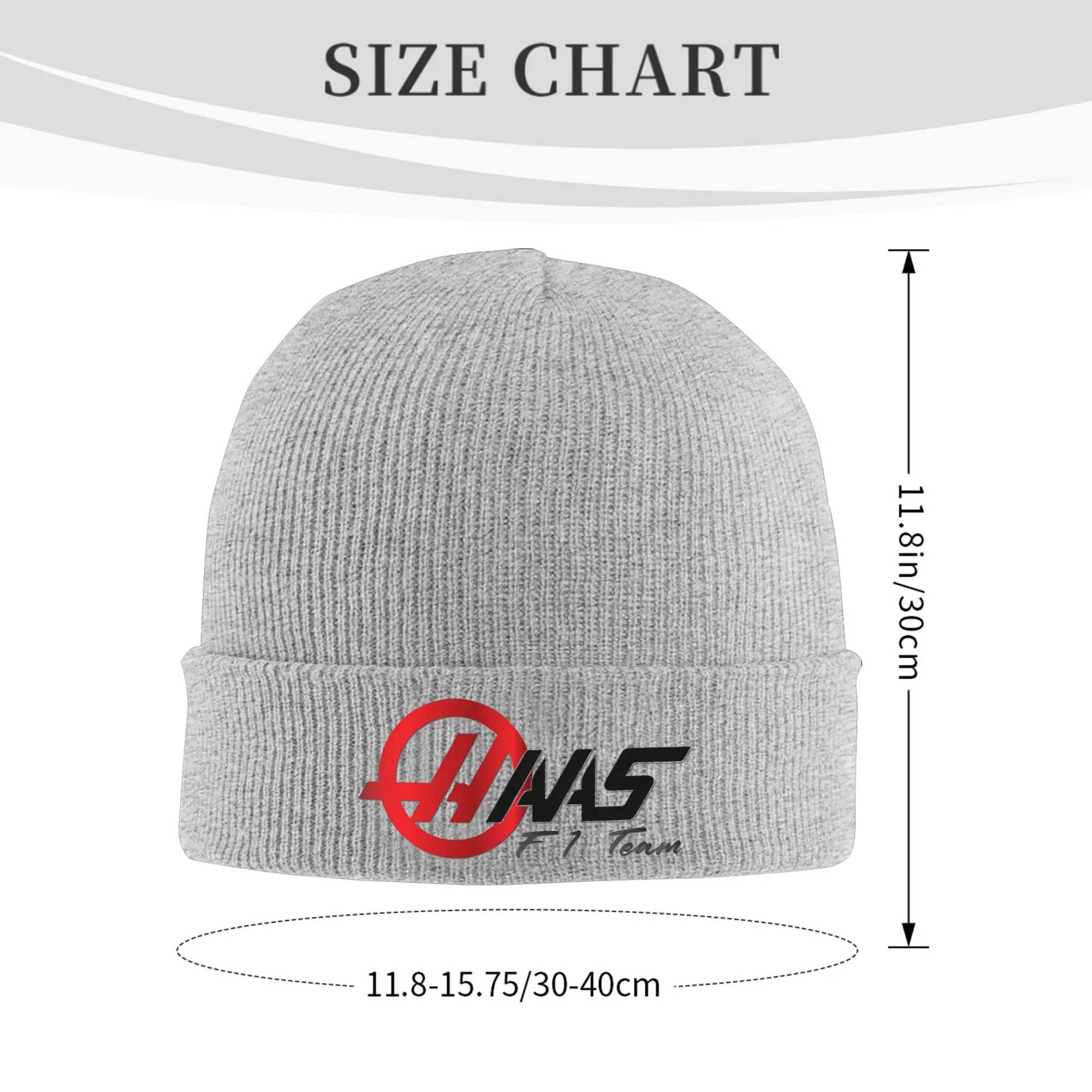 Haas f1 فريق شعار الشتاء Skullies Beanies قبعة دافئة الخريف قبعات منسوجة بونيه قبعات للنساء الرجال #3