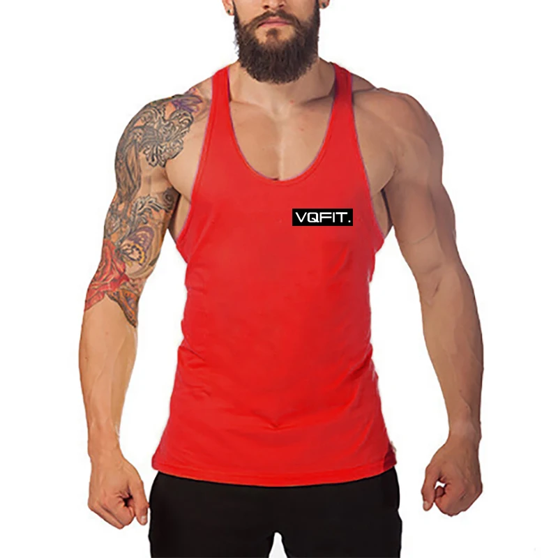 Summer Cotton Breathable Moisture Wicking Gym Bodybuilding Tank Tops Mens Sleeveless Thin Cool Feeling Racer Back Casual T-Shirt