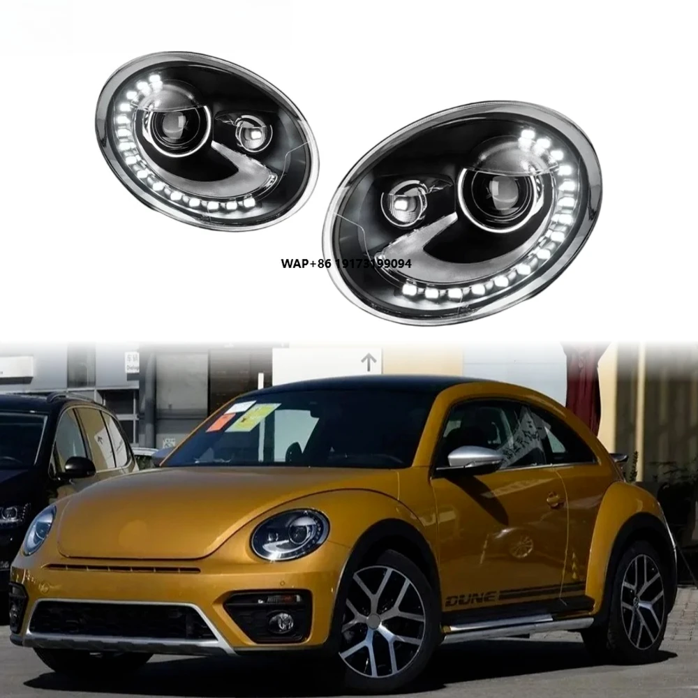 

Beetle Headlights 2012-2018 LED Lens Upgrade Front Lamp Car Accessories Hot Selling Plug and Play DRL