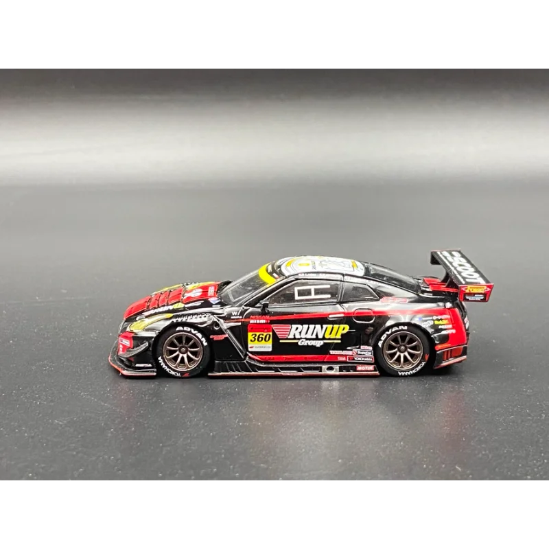Modèle de voiture en alliage moulé sous pression MINIGT, échelle 1:64, Nissan GTR NISMO GT3, jouet de collection, cadeau, affichage Souvenir, ornement