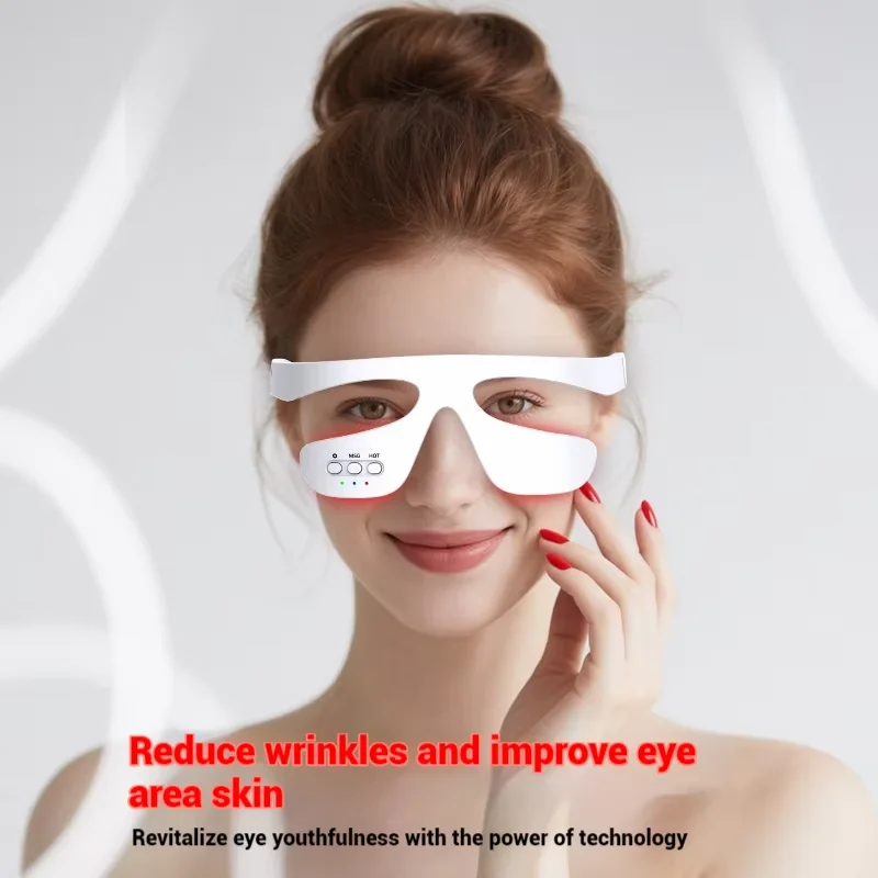 New 3D Eye Massager with Heat: Relieves Work-Related Strain, Reduces Dark Circles, Alleviates Strain, Home/Travel