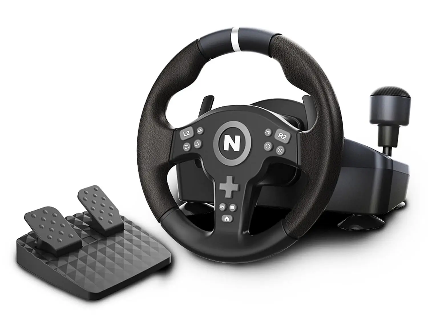 PC Gaming Racing Wheel with Pedals & Shifter, Compatible with PC, PS4 & Switch, Custom