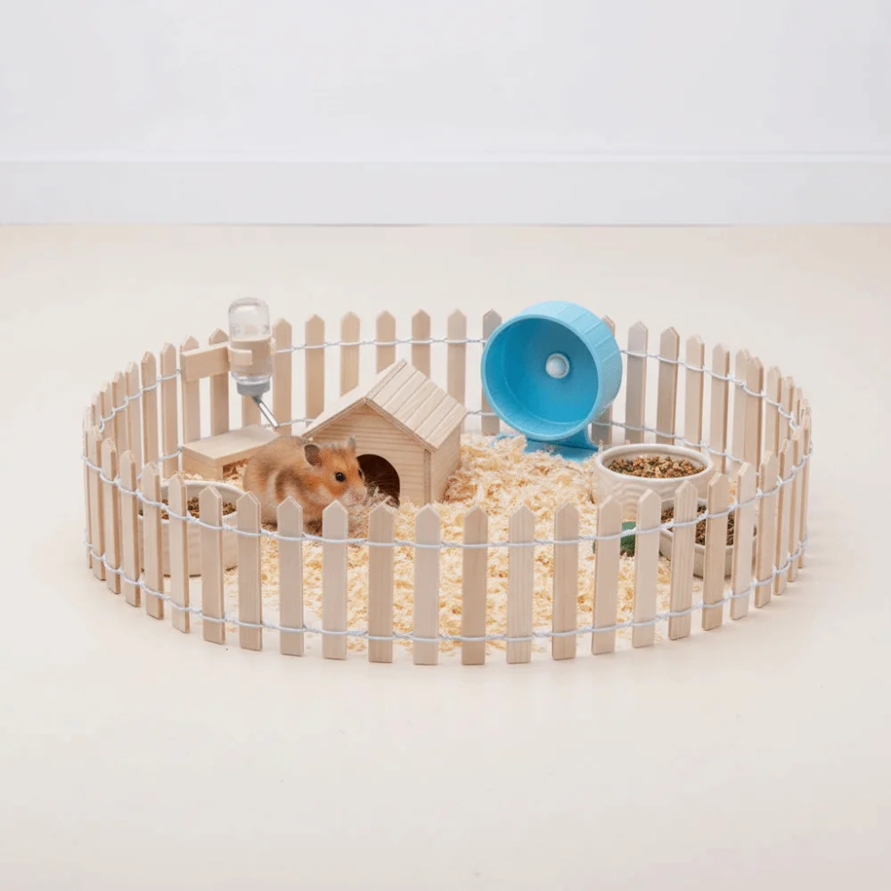 90x5cm Mini Fairy Garden Fence Customizable Natural Wood Miniature Picket Fence Decorative Multi-purpose DIY Wooden Fence