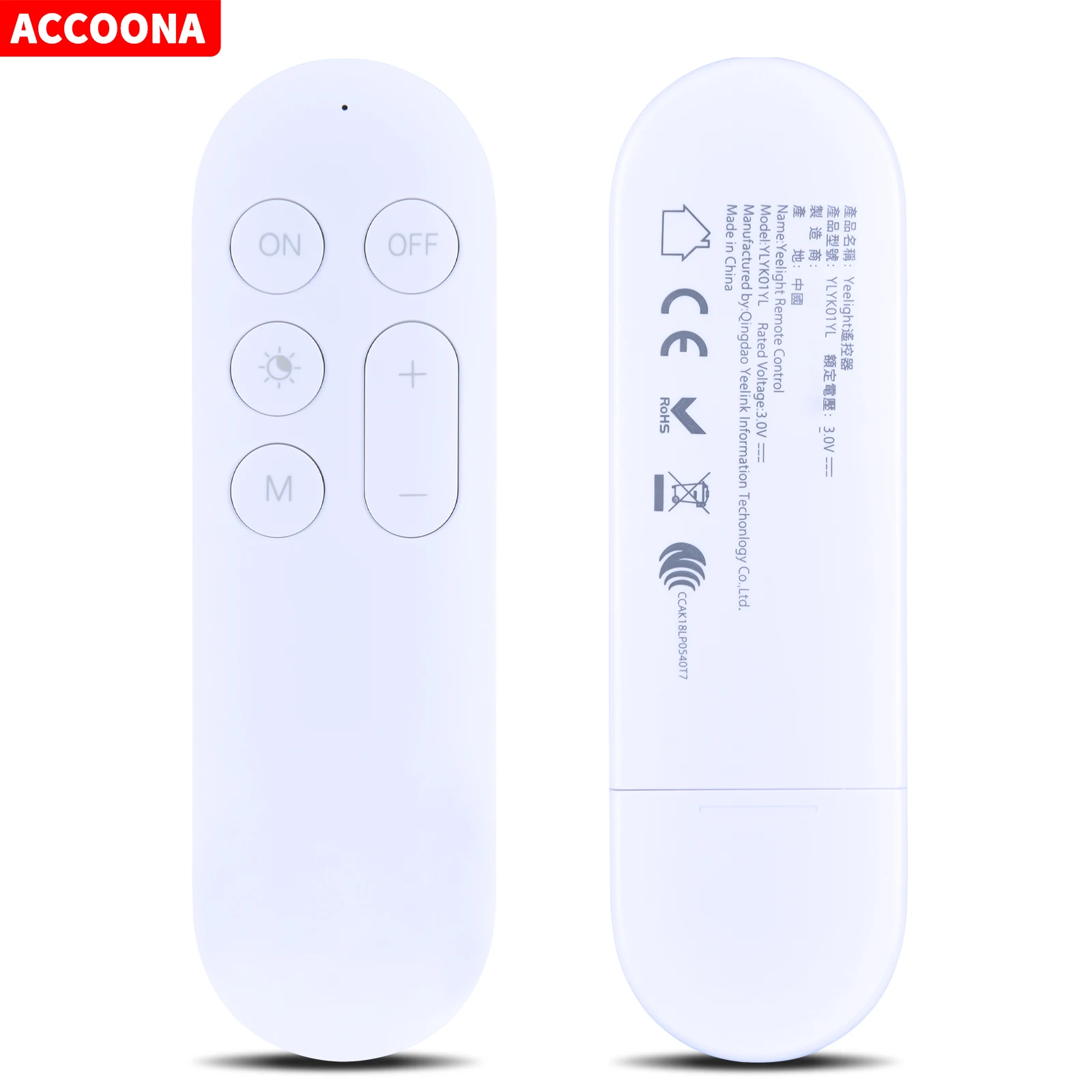 Remote Control for Yeelight Smart Ceiling Light Bluetooth Multifunction Color Temperature Brightness Adjustment Moonlight mode