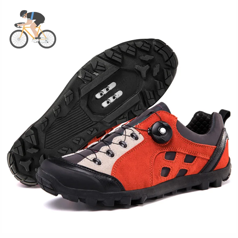 2023 New MTB Cycling Shoes Men Self-locking Mountain Bike Footwear SPD Cleats Riding Shoes Male Flat Motocross Bicycle Sneakers