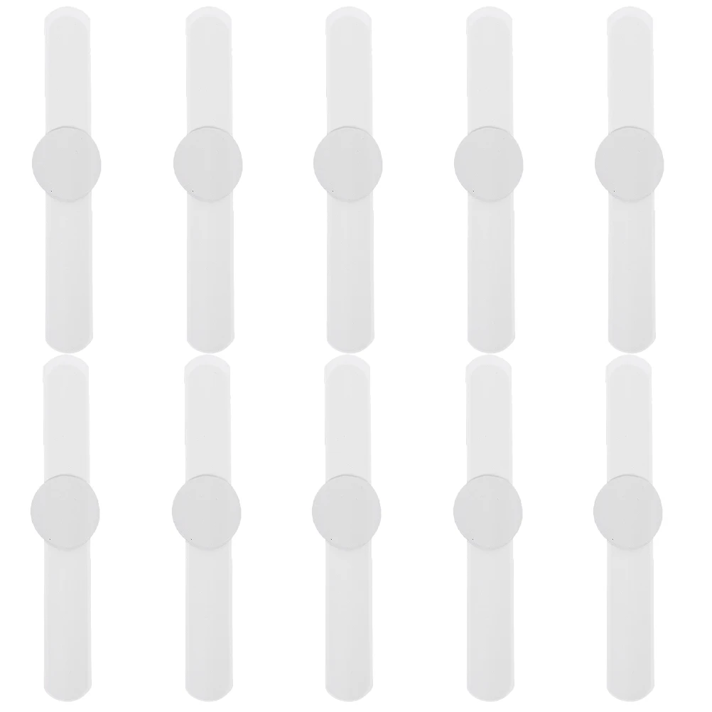 10 個の白いスラップブレスレットブランクスナップリストバンド DIY ペイントクラフトパーティー記念品アクセサリー軽量快適な肌に安全