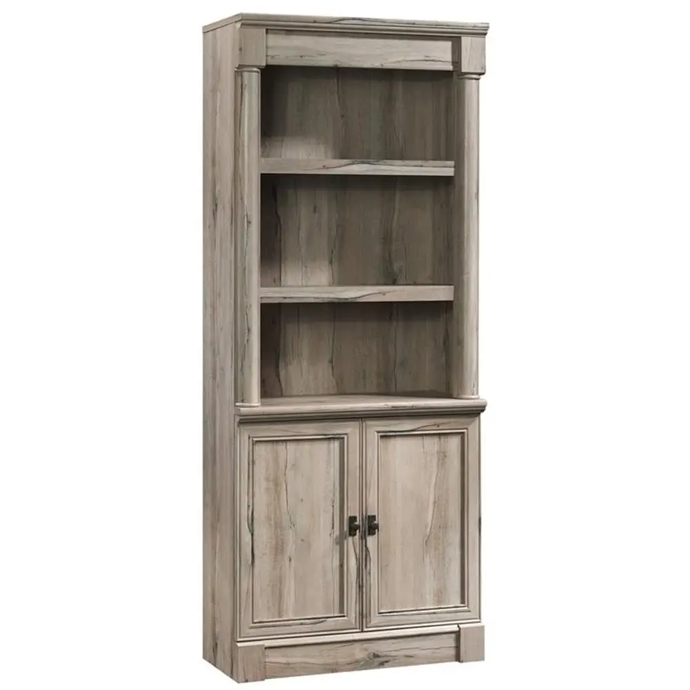 Engineered Wood And Metal 3-Shelf Bookcase In Split Oak, Customized
