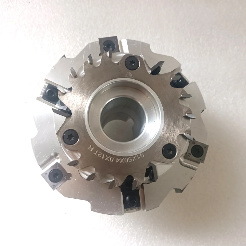 Indexable CNC Tenon Cutter with Saw Blade Teeth, Tenon Cutting Bit, Indexable Spiral Cutter Head, Woodworking Tenon Tool