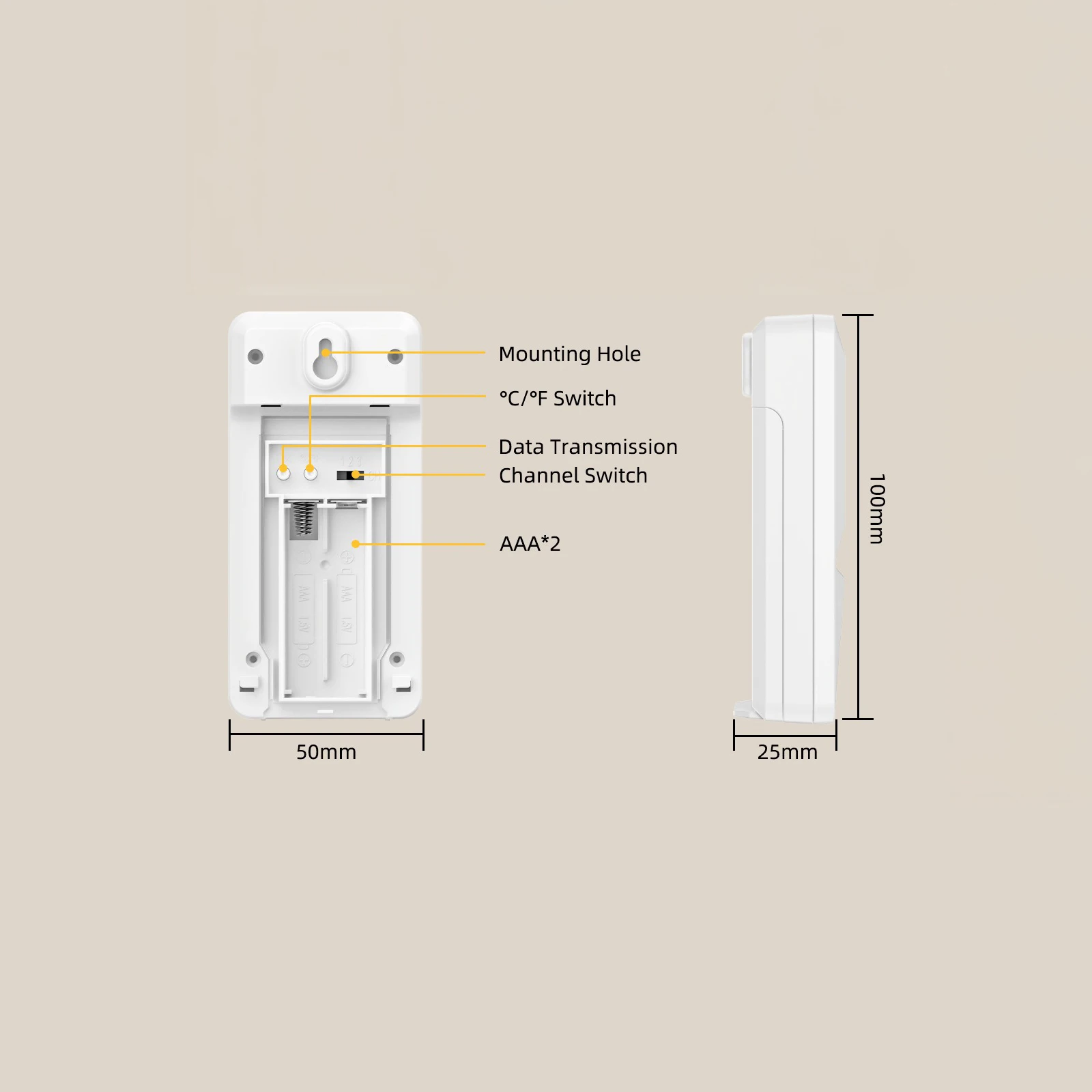 Outdoor Temperature & Humidity Sensor Compatible with 5065 WiFi 5087 WiFi & 5107-2 WiFi Wireless External Sensor Accessories