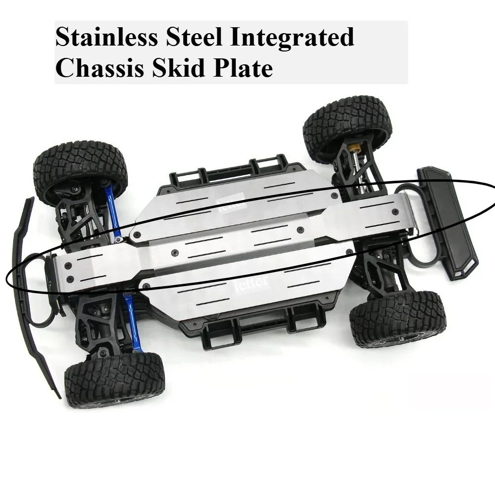 RC Chassis Guard Stainless Steel Integrated Skid Plate custom size 1/16 for Traxxas Mini Slash 4x4 RC Car Protection Accessories