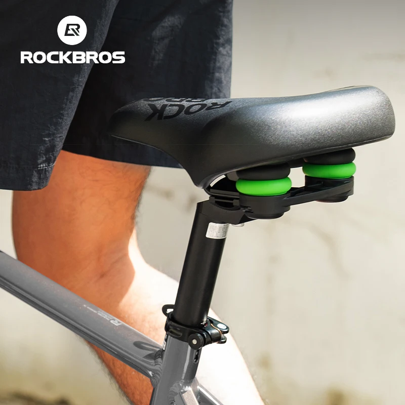 

ROCKBROS Bicycle Seat Cushion PU eco-friendly Leather Strong Support Riding Bike Saddle Shock-absorbing Sports Cycling Cushion