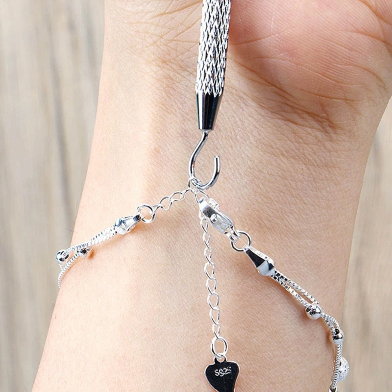 Bracelet Clasp Helper Tools Metal Jewelry Fastener Helper Clip Clamp Jewelry Assistance Tool for Bracelet Necklace Watch