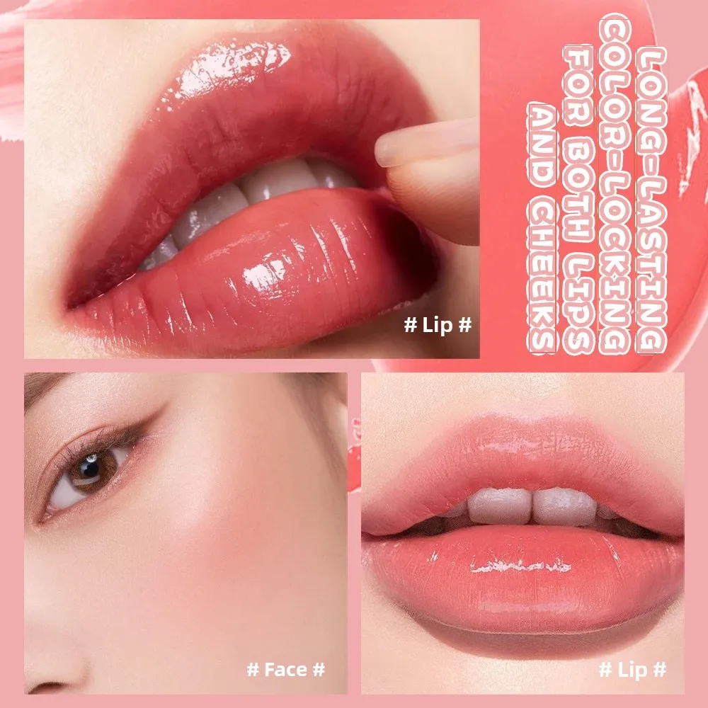 Hydrating Lip And Cheek Gloss Blush Set Long Lasting Moisturizing Color Lock Brightens Not Sticky Mini Lip Dye