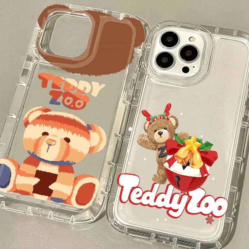 Lovely Tedyy Bear Soft Silicone Case for Samsung Galaxy A55 A15 A14 A24 A13 A23 A73 A12 A22 A32 A52 A52S A42 A51 A71 A21S Cover