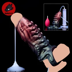 Squirting Function Octopus Penis Sleeve Girth Extension Sex Toy Delay Ejaculation Enhance Erection Penis Enlargement for Couples