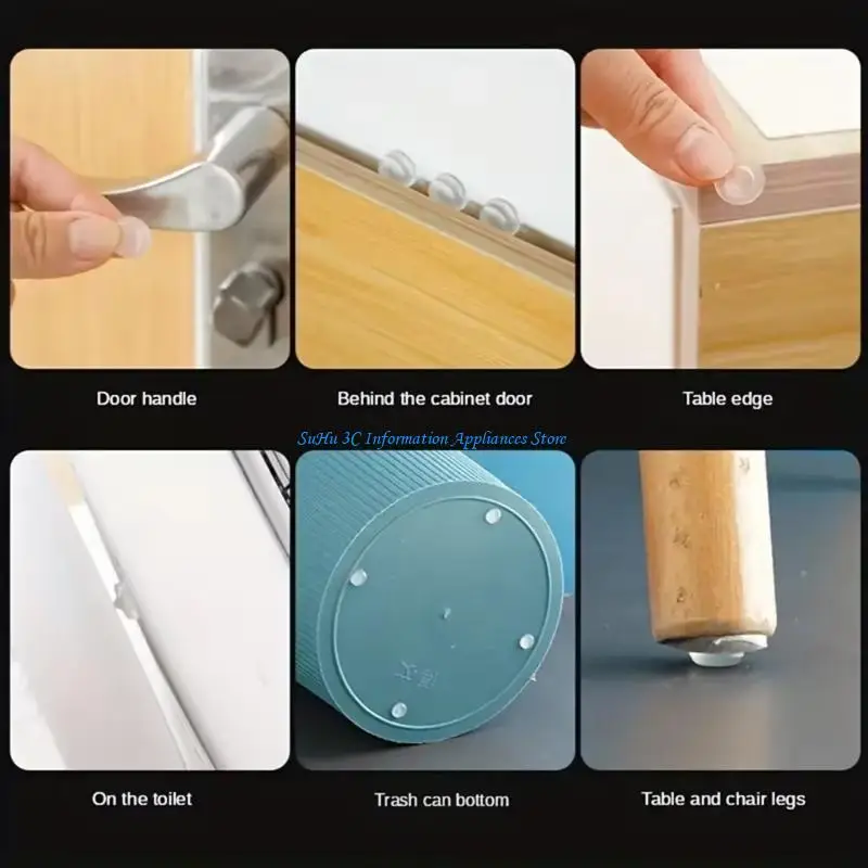  Silicone Rubber Damper Buffers Pad Transparents Door Stoppers SelfAdhesive Furniture Pad Cushion Protective Pad