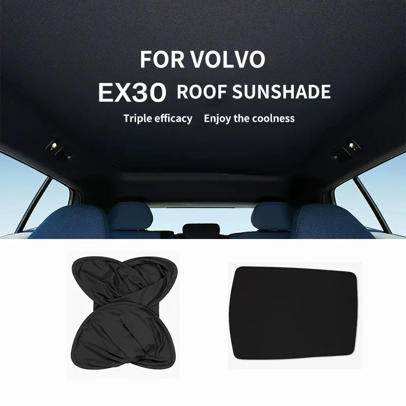 For Volvo EX30 Car Windshield Sun Shade Cover Skylight Window Sun Protection Curtain UV Ray Blocker Privacy Curtains