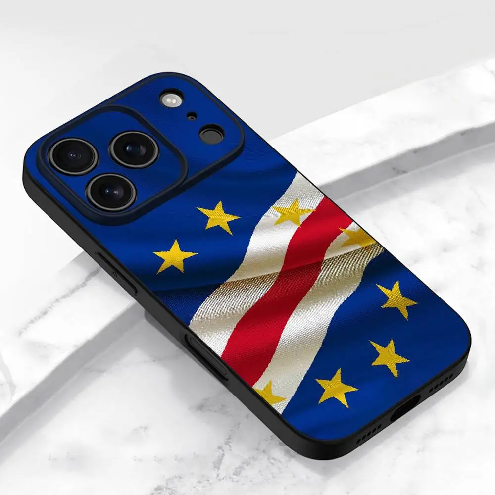 أفريقيا كيب فيردي جواز السفر العلم جراب هاتف آيفون 15,16,12,14,13,11,17,Pro,Max,Plus,E,Air,غطاء أسود صغير #3