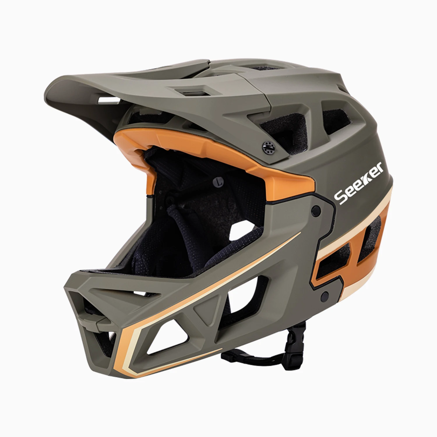 AliExpress NONE SEEKER mountain bike off-road full helmet integrated forming racing downhill riding helmet outdoor men and women bicycle helmet