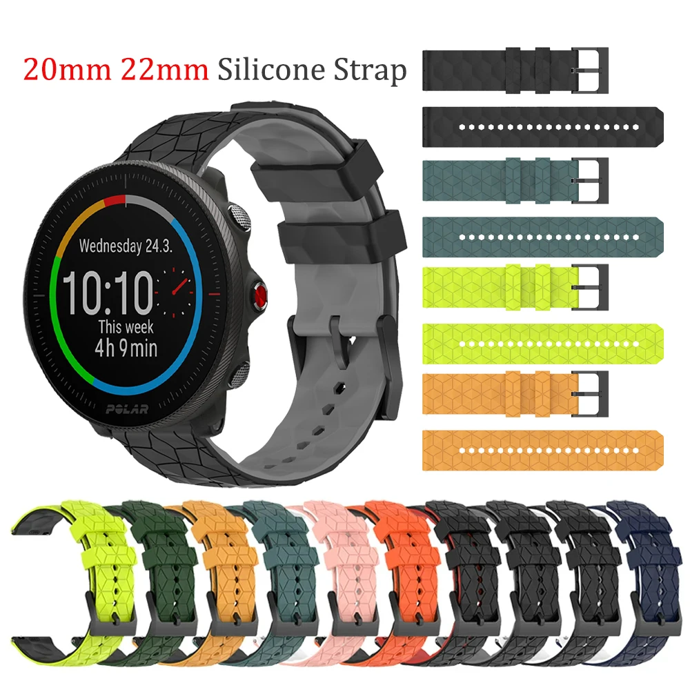 Silicone 20 22mm Strap For POLAR Vantage M M2/V2 SHIFT/V3 Band Grit X2 Pro Titan/Grit X Pro/IGNITE 3 2 Bracelet Belt Accessories