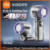 Xiaomi 199-Speed Turbo Fan Portable Ice Cooling Electric Fan Handheld Desktop Dual-Purpose LED Digital Display For Home Travel