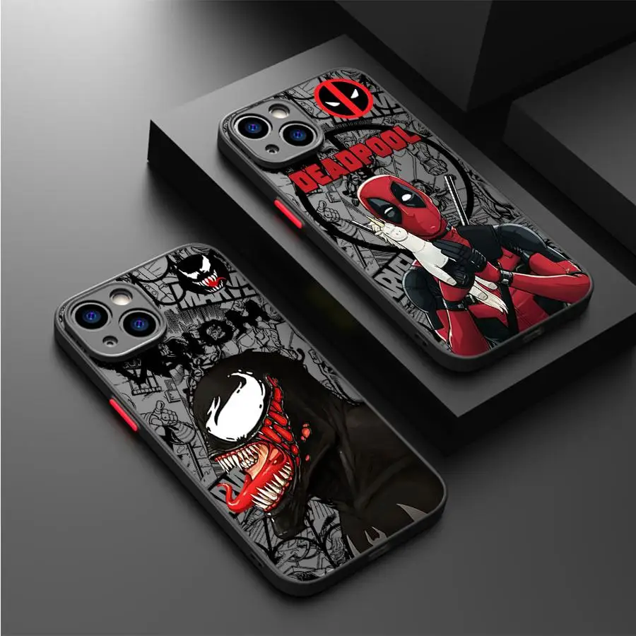 Marvel Super Hero Cool Phone Case for Apple iPhone 7 8 Plus 13 Mini 12 XS Max 15ProMax 11 Pro SE XR 16 14 Pro Matte Cover