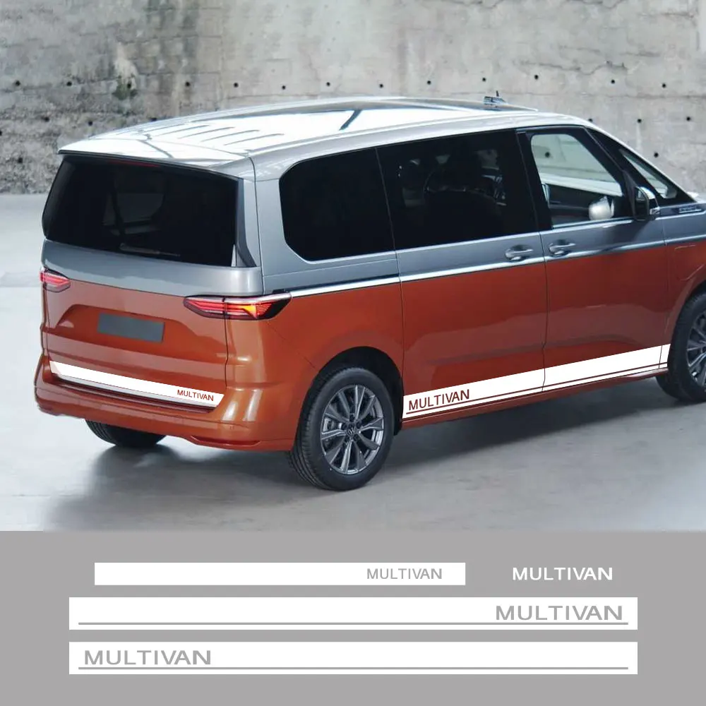 4pcs Car Hood Side Rear Door Line Stickers For Vw Multivan T4 T5 T6 Transporter Accessories Van Vinyl Decals