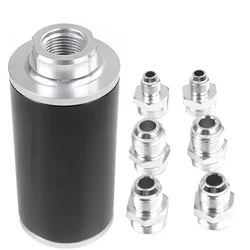 58MM Universal For Car Modified Fuel Filter Gasoline Filter Black Magnetized Gasoline Filter Element