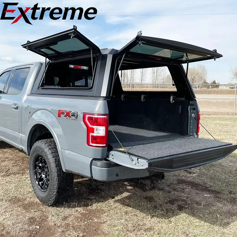 extreme:Factory Wholesale Hard Shell Pickup Truck Topper Canopy for Truck Bed with Lockable Waterproof and Gas Struts