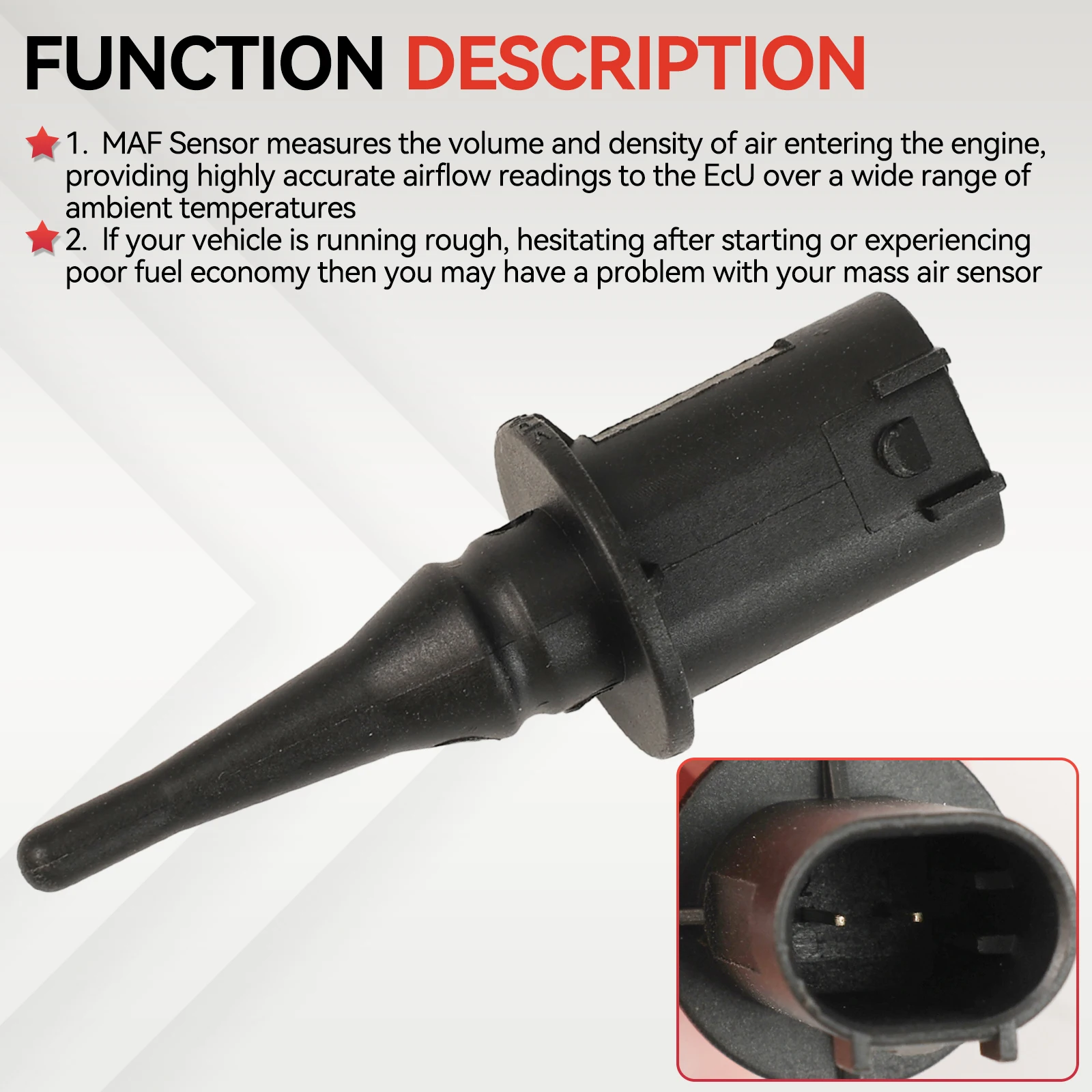 Sensor y enchufe de temperatura del aire ambiente para Mercedes Benz W210 W202 S202 S210 C208 W168 W169 W211 W212 W246 W176 nuevo 0075421318