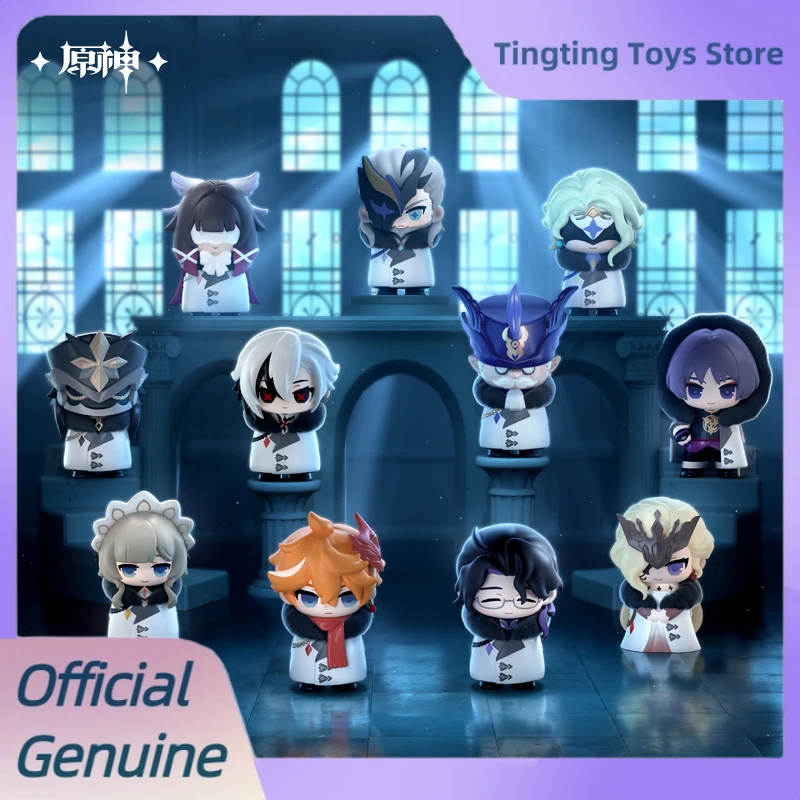 

Новая серия Genshin Impact Fatui Harbingers, слепая коробка, версия Q, аниме-фигурка, модель игрушки Genshin, мини-фигурка Mystery Box, подарок