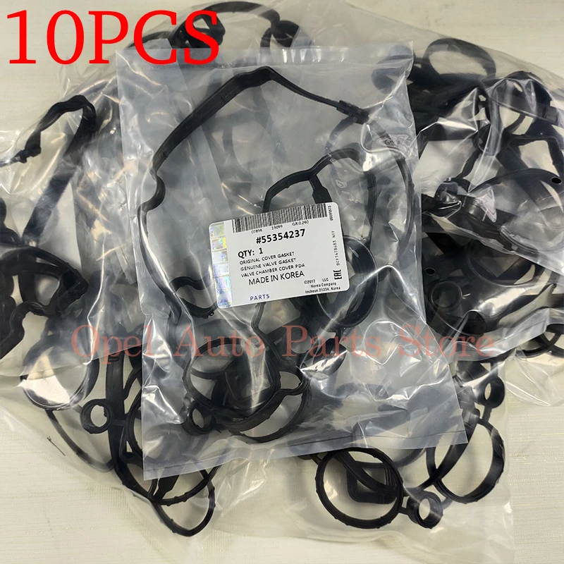 10PCS Rocker Cover Gasket For Chevrolet Sonic Cruze 1.6. 1.8 Opel Vauxhall Zafira 55354237