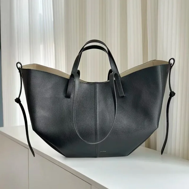 Image of Damen-Shopper mit großer Kapazität, Vintage-Handtasche aus veganem Leder, Pendler-Schultertasche mit verstellbarem Seitenriemen, Arbeits- und Einkaufstasche