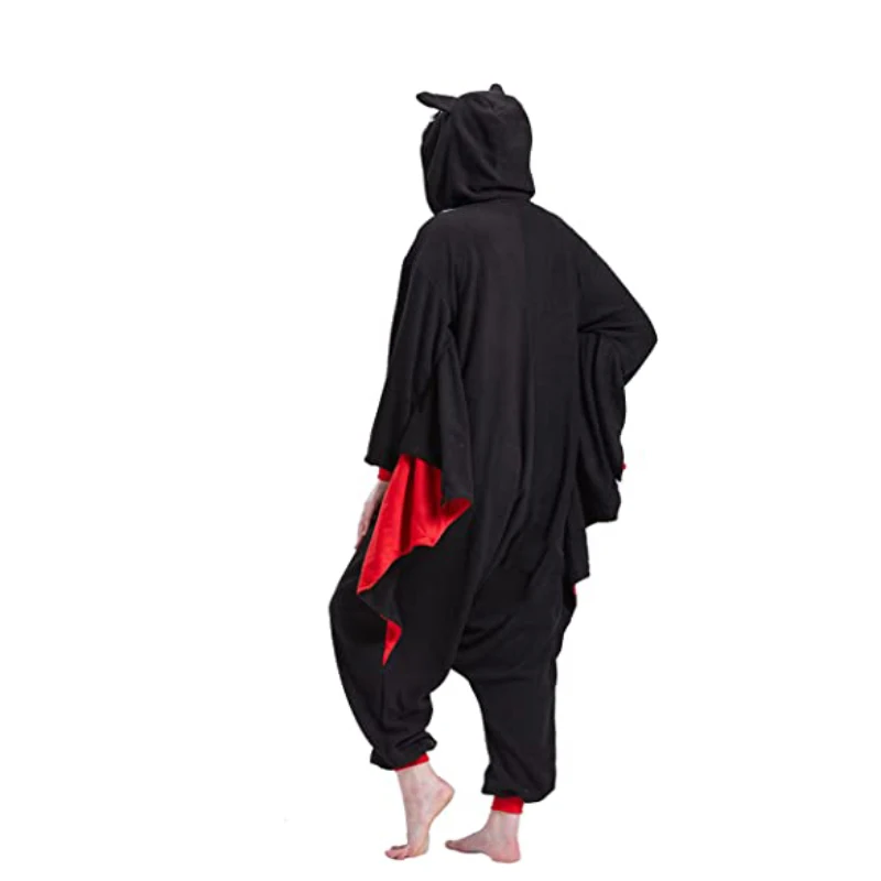Black Bat Cartoon Pajamas Women Animal Movie Adult Christmas Gift Role Play Men Onesies
