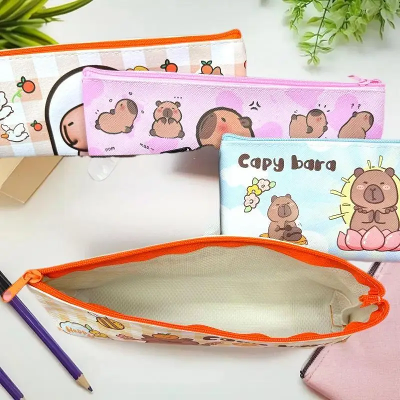Unique Capybara Image Pencil Case for Learners