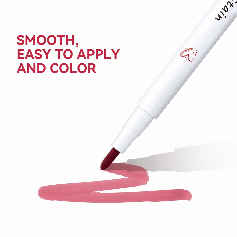 Matita per labbra a 6 colori matita per labbra liquida matita per labbra impermeabile rimpolpante tinta per labbra naturale opaca marrone nudo penna per trucco di bellezza a lunga durata