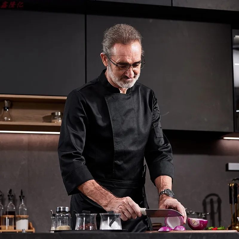 Catering Hotel Restaurant Keuken Werkuniform Lange mouw Cake Shop Baker Bakkerij Ober Chef-kokuniform voor heren