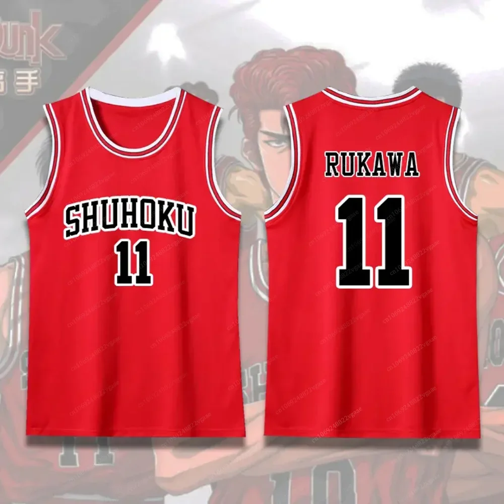 Japan Anime Sakuragi Hanamichi Cosplay Slam Dunk Jersey Shohoku School Basketball Team Uniform Sportswear Kaede Rukawa Cosplay