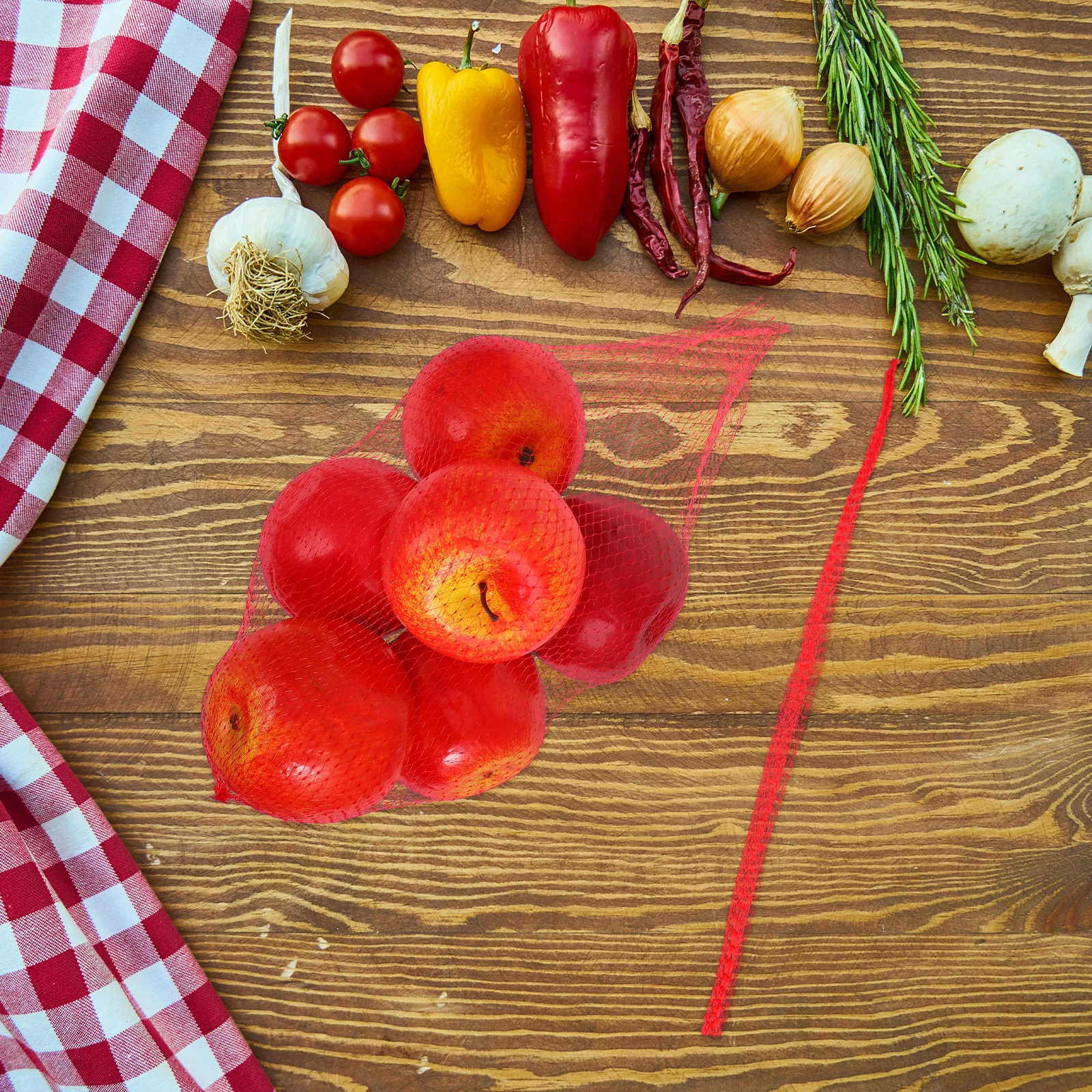 

50 шт. кухонные сетчатые сумки для чеснока, дышащие сумки для хранения лука, картофеля, фруктов, овощей, сумки для хранения лука