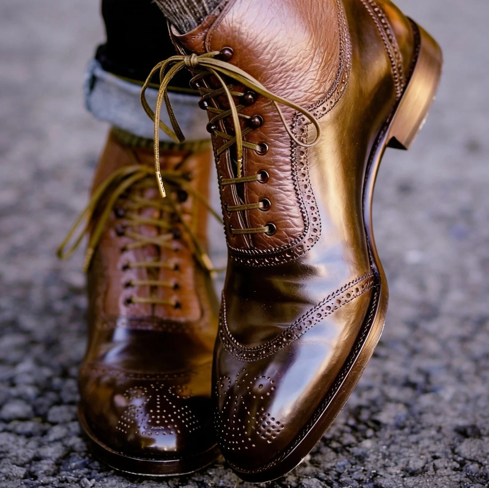 

Brown Patchwork Lace up Men Shoes Dress Pumps Sewing Style Heel Slip on Round Toe High Heel Shoes for Girls Zapatos Para Hombres
