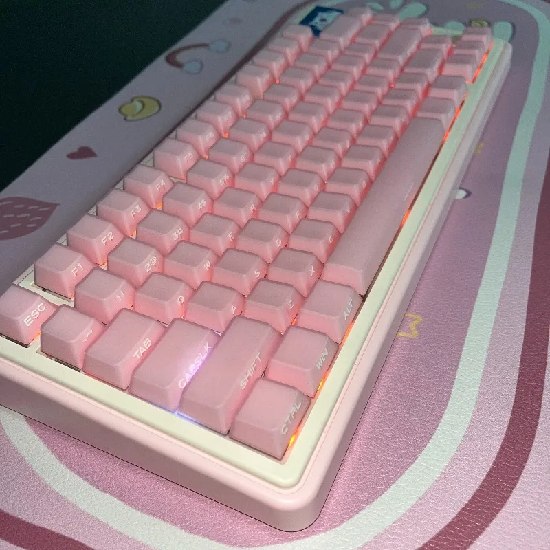 Beautiful Keycaps Set Customized ABS Two Color Injection Molding Cherry Profile Keyboard Cap for Mechanical Keyboard Accessories