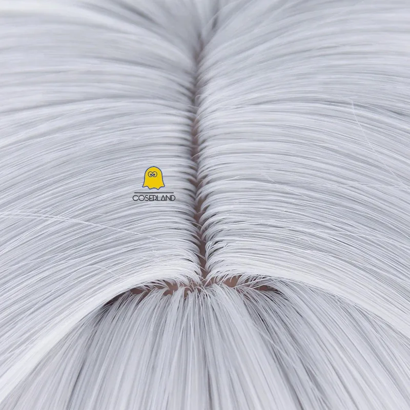 Anime Frieren Beyond Journey's End Frieren Cosplay Wig Gray Blue Double Ponytail Long Hair Ears Earrings Halloween Women Props