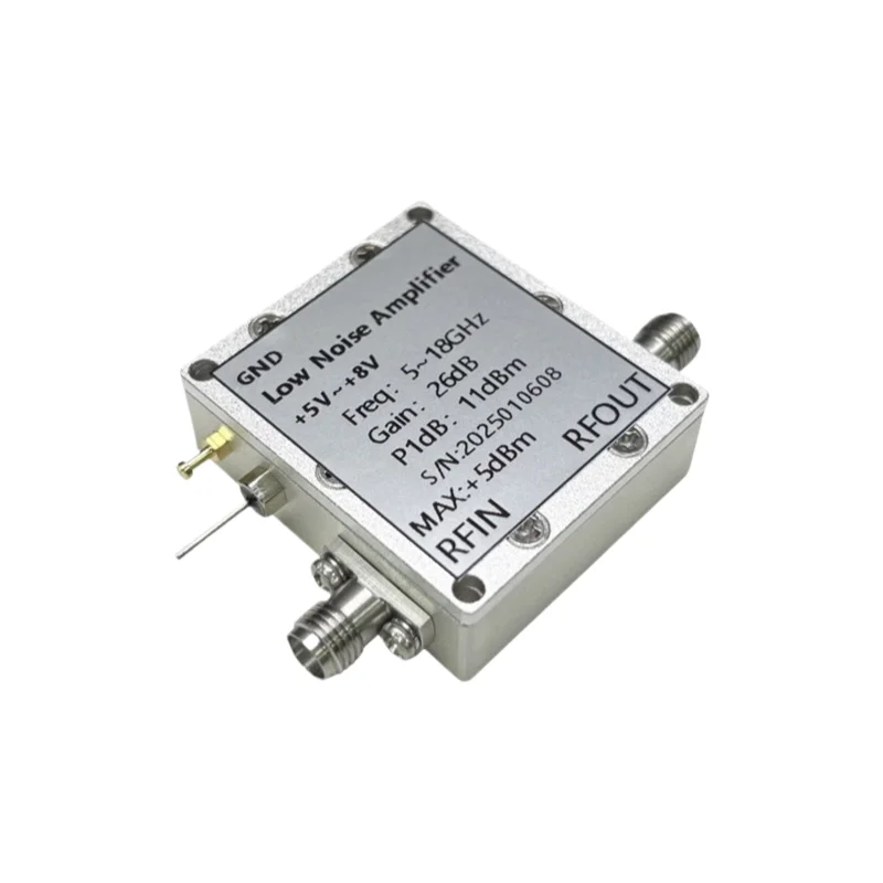 5-18GHz RF Low Noise Amplifier RF Amplifier Gain 26dB Noise Figure 1.5dB