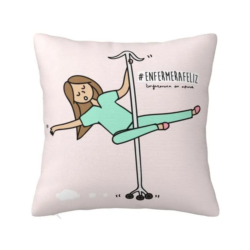 Enfermera En Apuros Doctor Nurse Medical Throw Pillow Case Home Decor Cushions Cover For Sofa Car Square Polyester Pillowcase