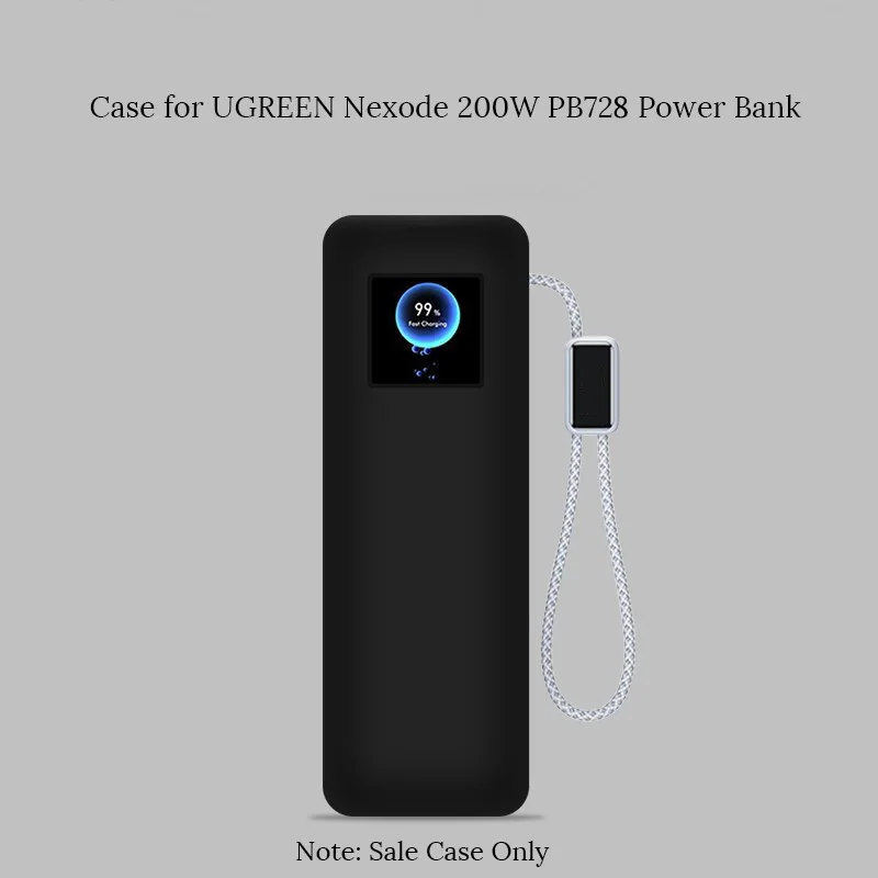 Soft Silicone Protective Case for UGREEN Nexode 200W 25000mAh PB728 Power Bank Anti-Drop Anti-Scratch Portable Charger Cover