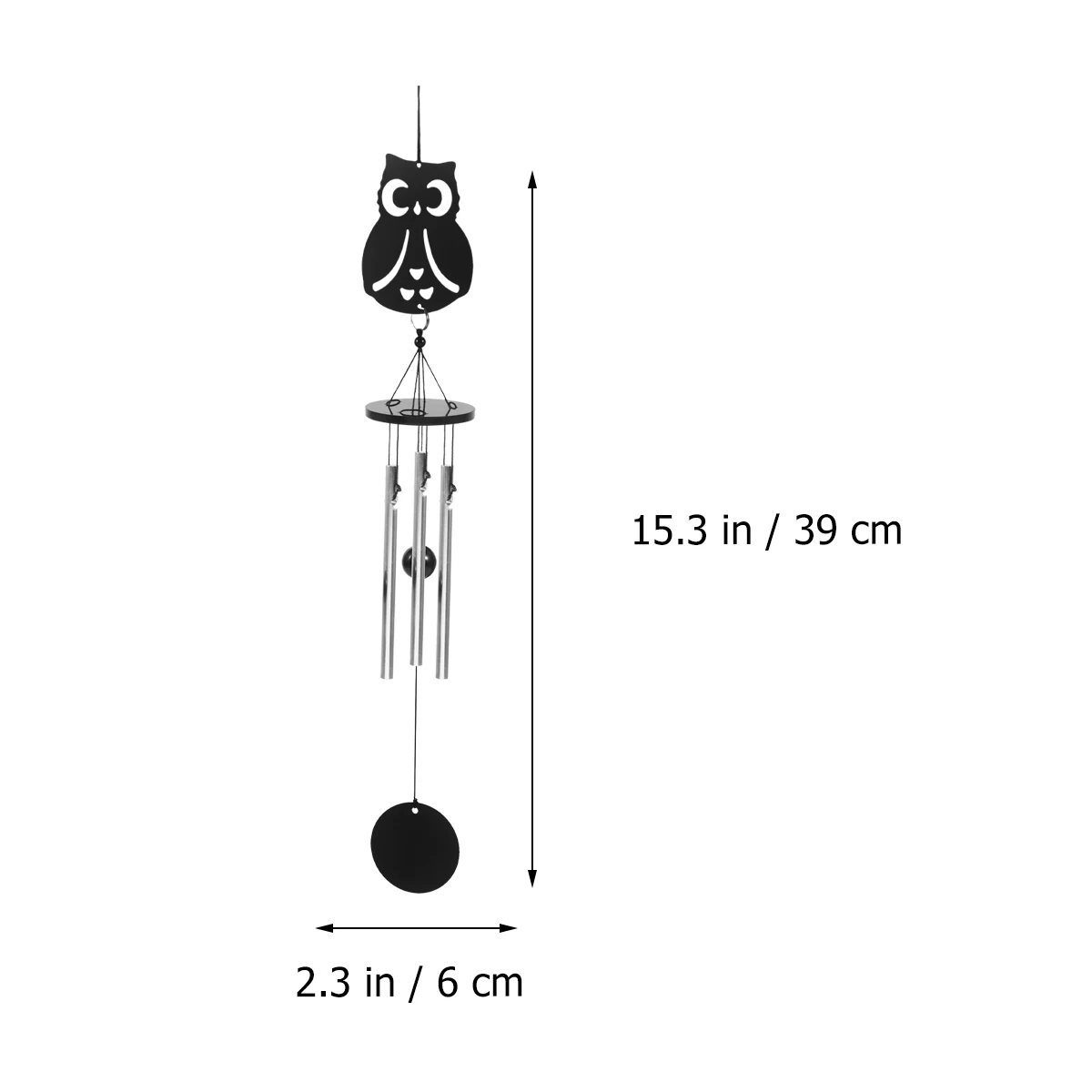 

Owl Wind Chime Hanging Ornament Metal Bell Chimes Durable Practical Creative Door Room Car Garden Decoration Household