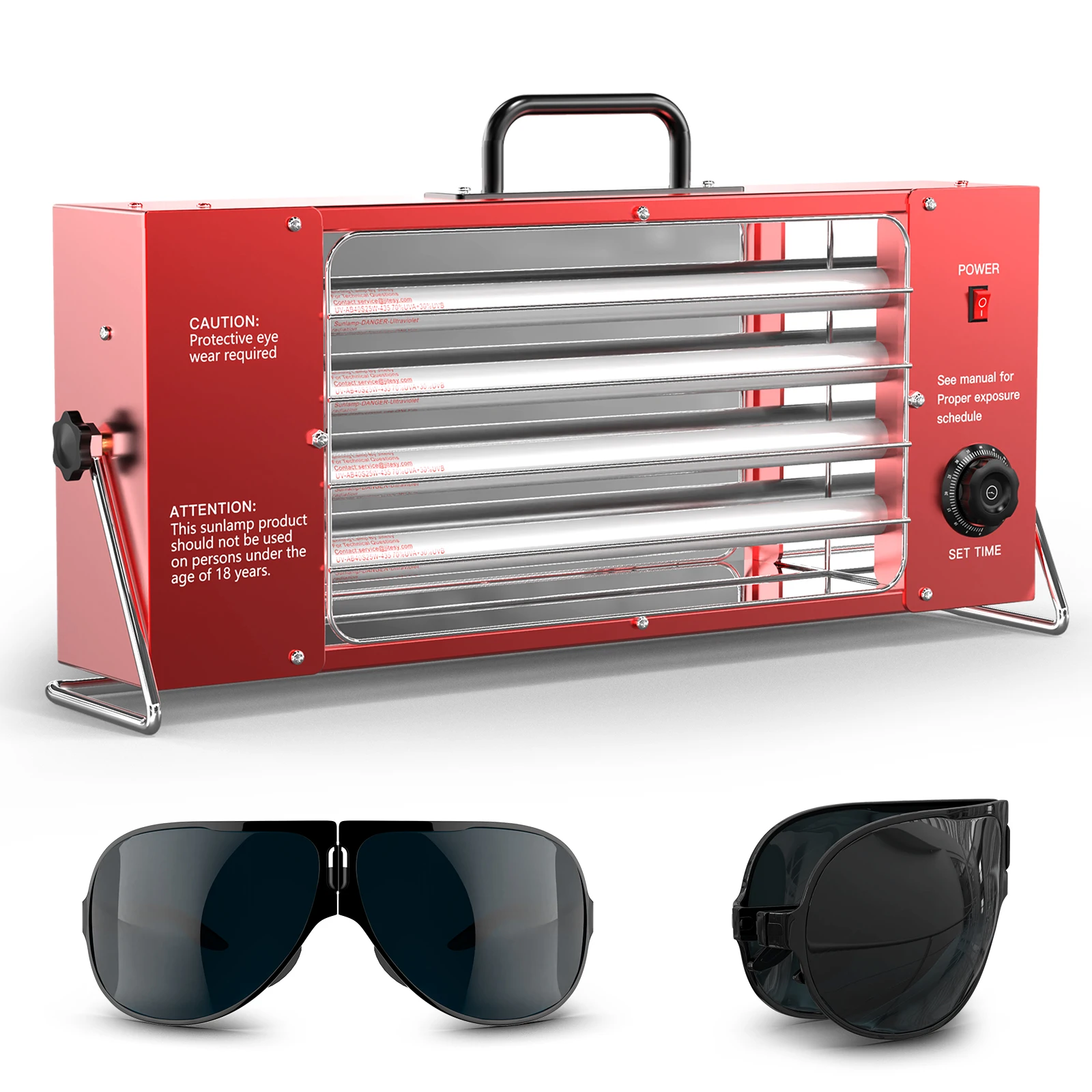 

Ультрафиолетовая лампа для загара в помещении, регулируемая UVA/UVB лампа для солярия, для бронзирования, естественного загара лица и тела, ухода за кожей